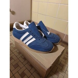 Unbranded Jogger Sneakers Mens 4.5 Blue New 80s Vintage Suede Gum Sole 68162